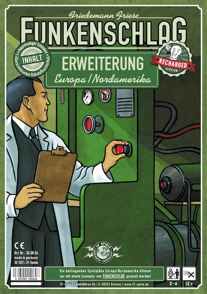 Funkenschlag: Erweiterung 13 - Europa/Nordamerika - Recharged - 2F-Spiele - Board Games