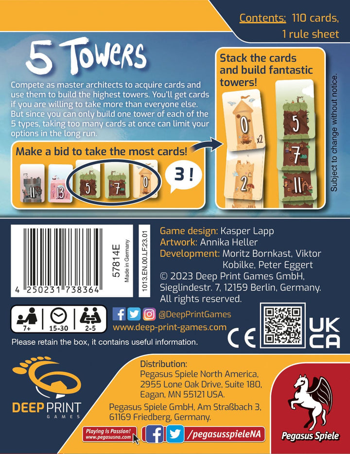 5 Towers (EN) - Pegasus Spiele - Board Games