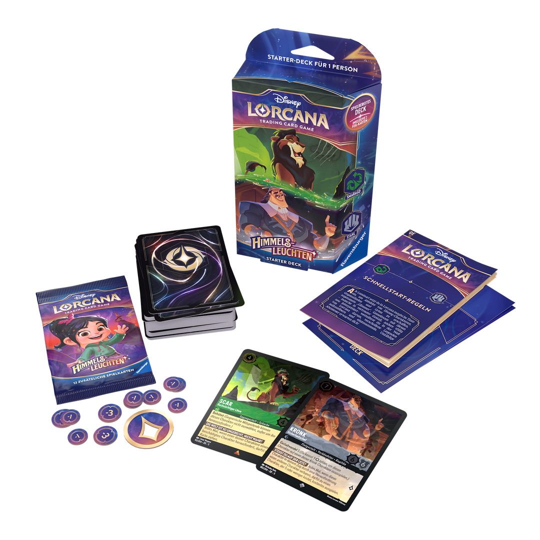 Disney Lorcana: Himmelsleuchten - Smaragd/Stahl - Starter Deck (DE)