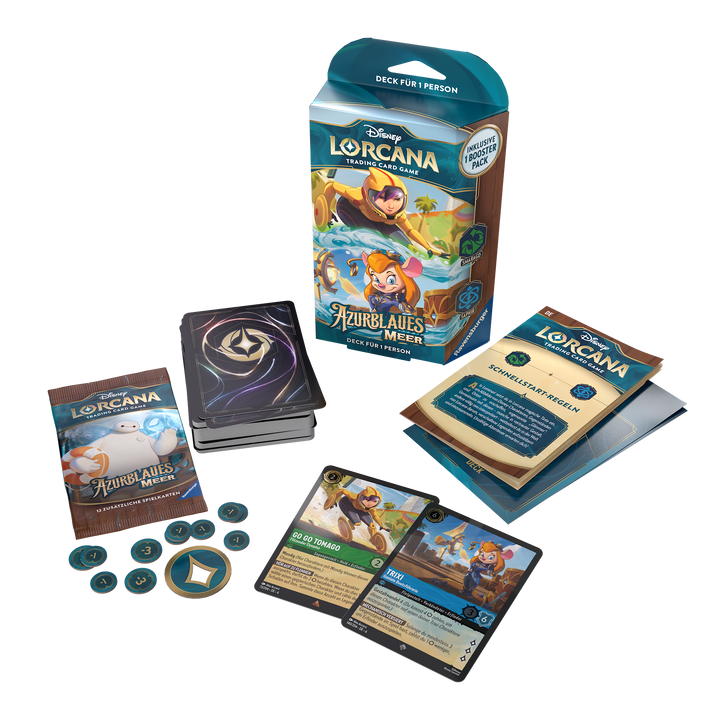 Disney Lorcana: Azurblaues Meer - Smaragd/Saphir - Starter Deck (DE)