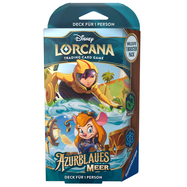 Disney Lorcana: Azurblaues Meer - Smaragd/Saphir - Starter Deck (DE)