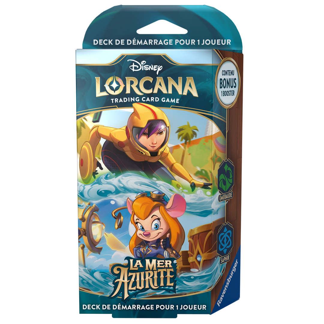 Disney Lorcana: La Mer Azurite - Emeraude/Saphir - Starter Deck (FR)