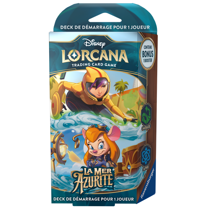 Disney Lorcana: La Mer Azurite - Emeraude/Saphir - Starter Deck (FR)