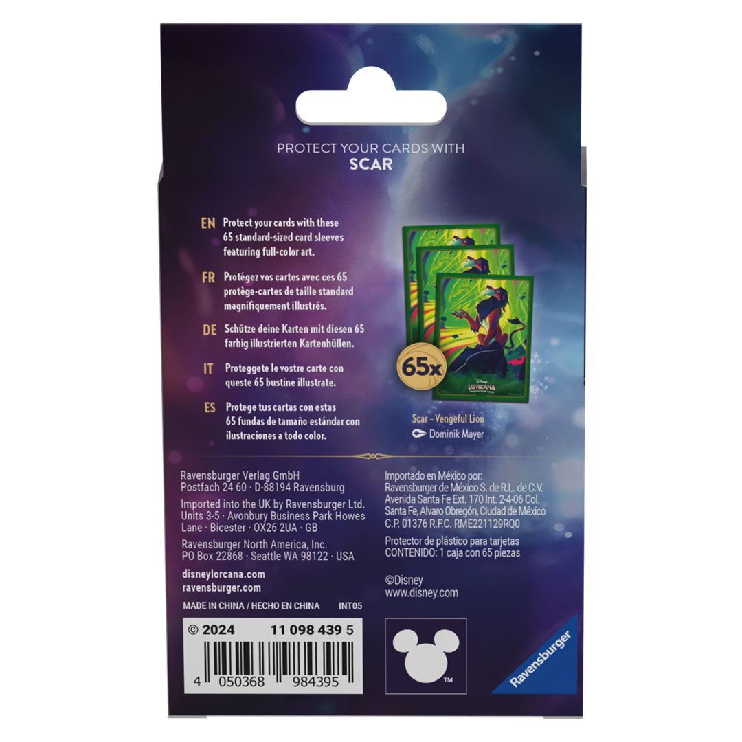 Disney Lorcana: Azurite Sea - Card Sleeves - Scar (65)