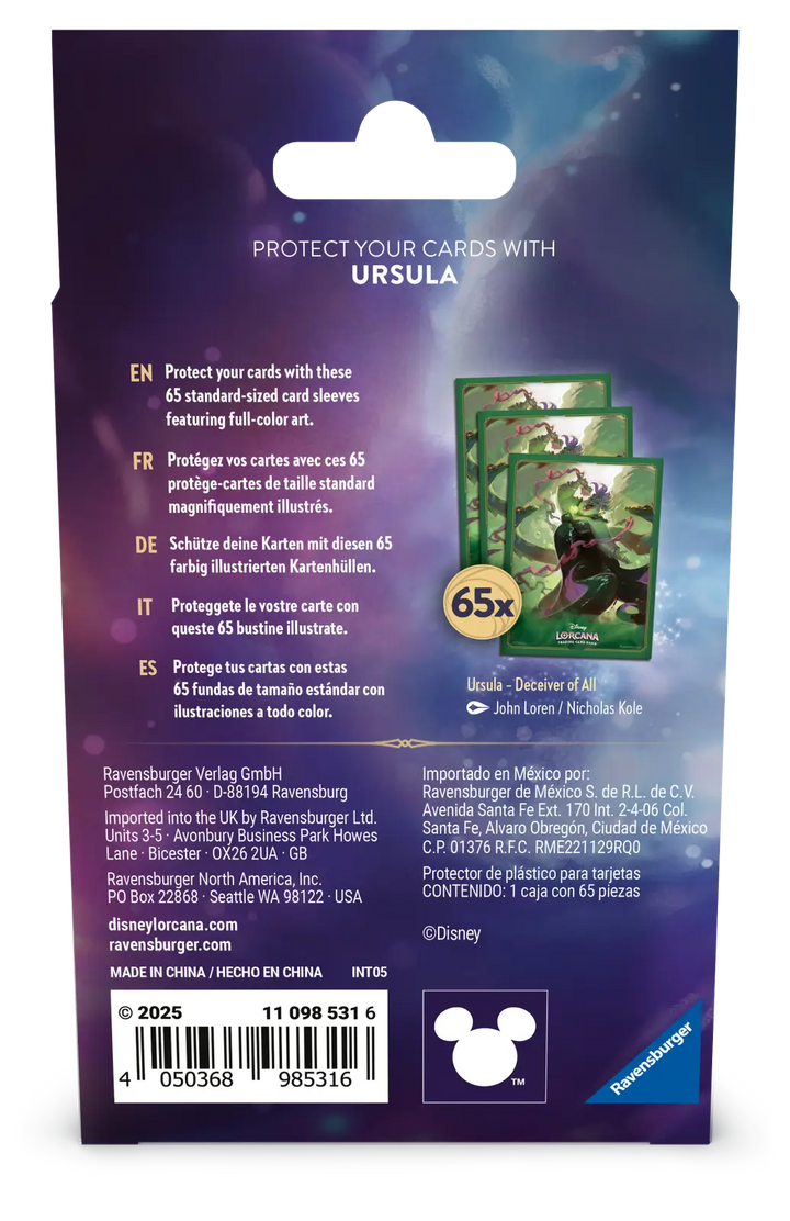 Disney Lorcana: Archazia's Island - Card Sleeves - Ursula (65)