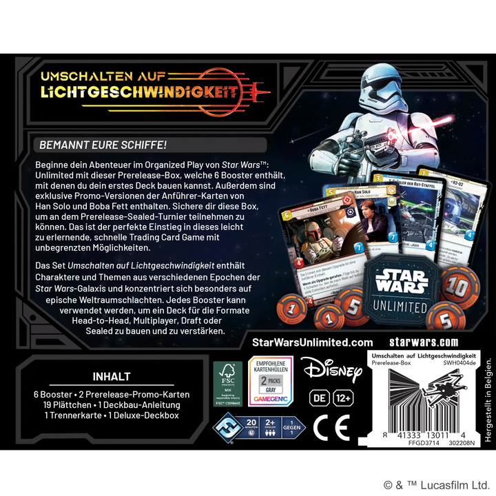 Star Wars: Unlimited - Umschalten auf Lichtgeschwindigkeit - Prerelease Box (DE)