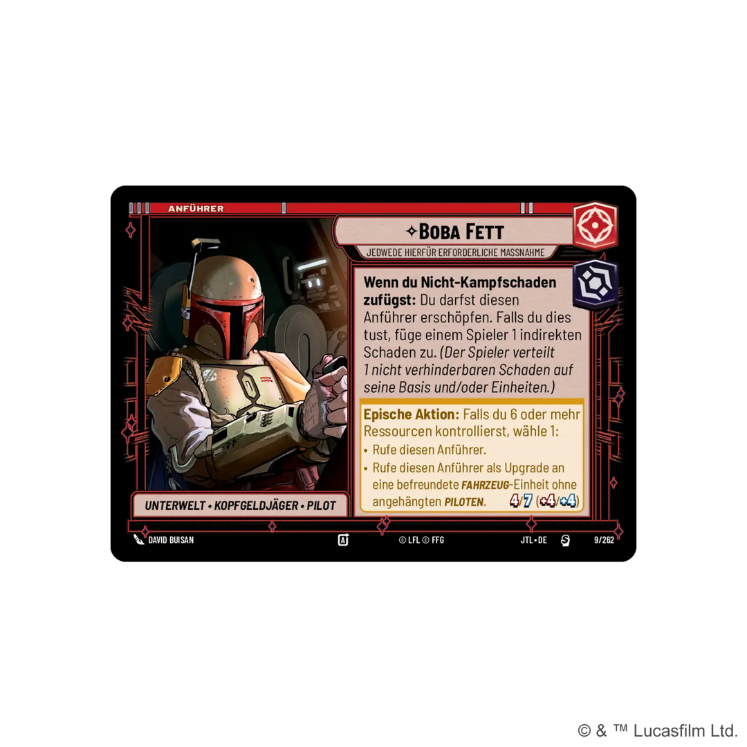 Star Wars: Unlimited - Umschalten auf Lichtgeschwindigkeit- Spotlight Starter Deck - Boba Fett (DE)