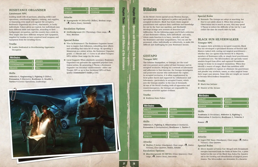 Achtung! Cthulhu 2d20: Vive la Resistance (EN) - Modiphius Entertainment - Roleplaying Games