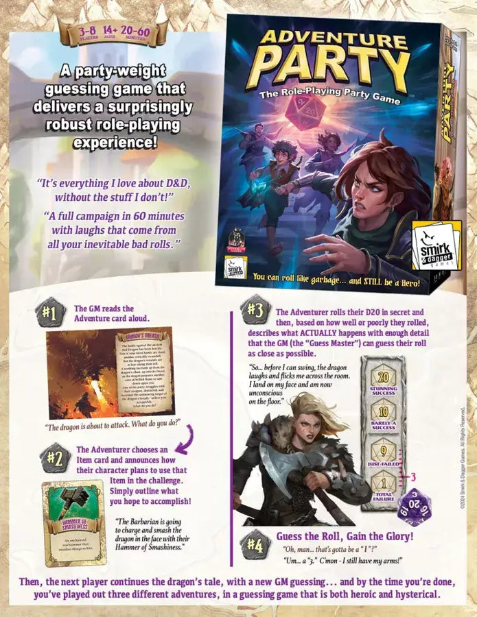 Adventure Party: The Role-Playing Party Game (EN) - Smirk & Dagger Games - Board Games