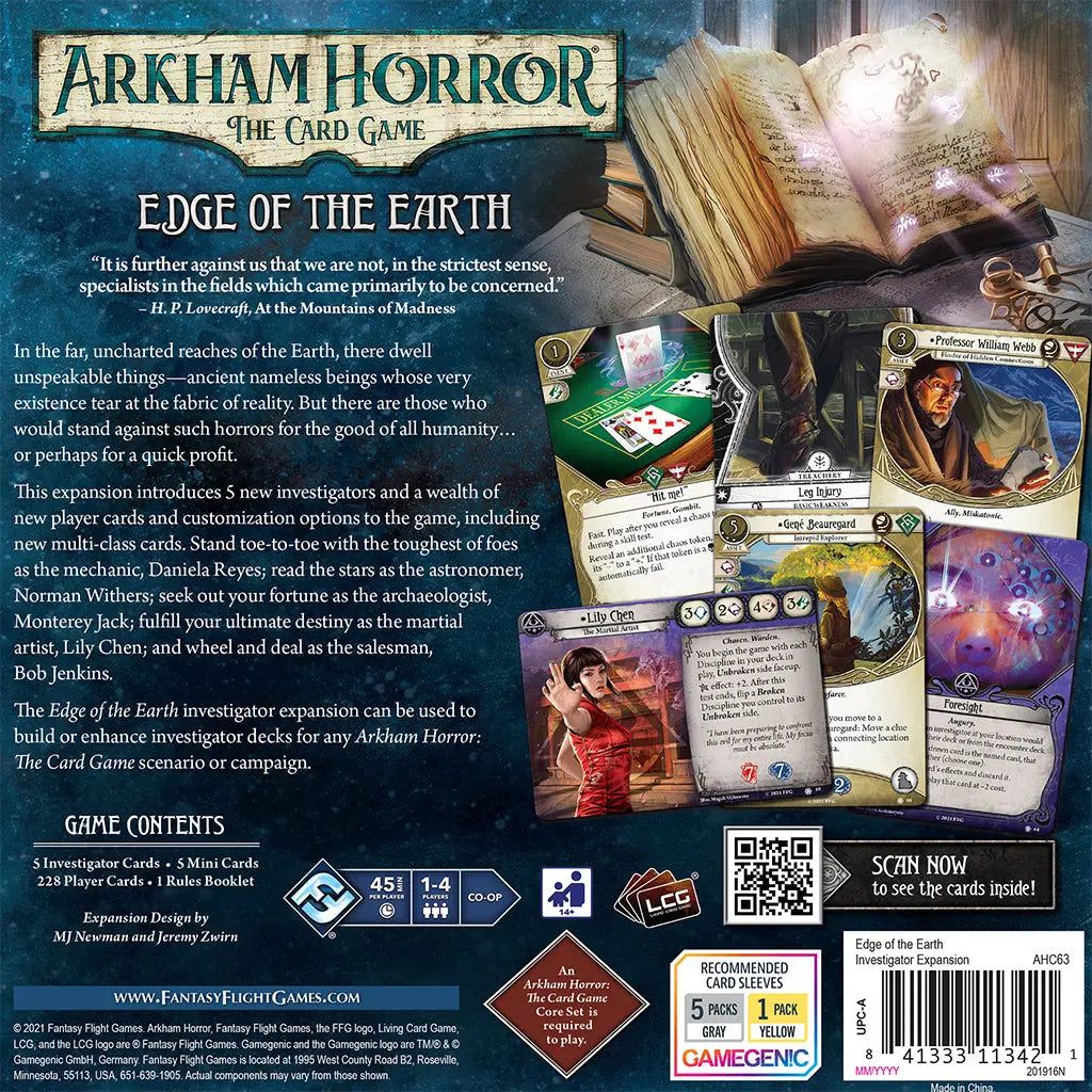 Arkham Horror: The Card Game - Edge of the Earth - Investigators Expansion (EN) - Fantasy Flight Games - Card Games