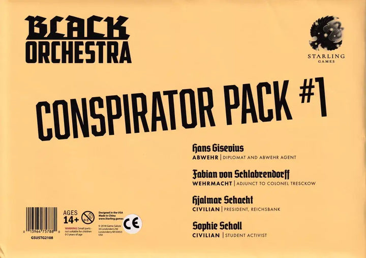 Black Orchestra: Conspirator Pack 1 (EN) - Starling Games - Board Games