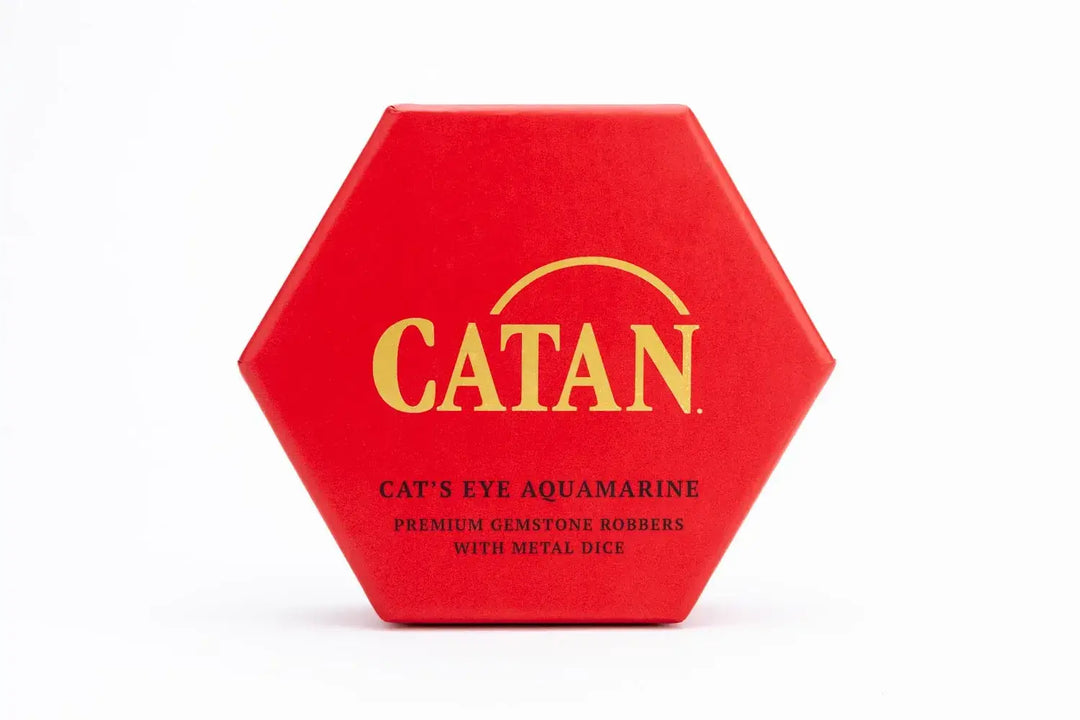 Catan: Premium Robber & Metal Dice Set - Cat’s Eye Aquamarine - FanRoll - Accessories