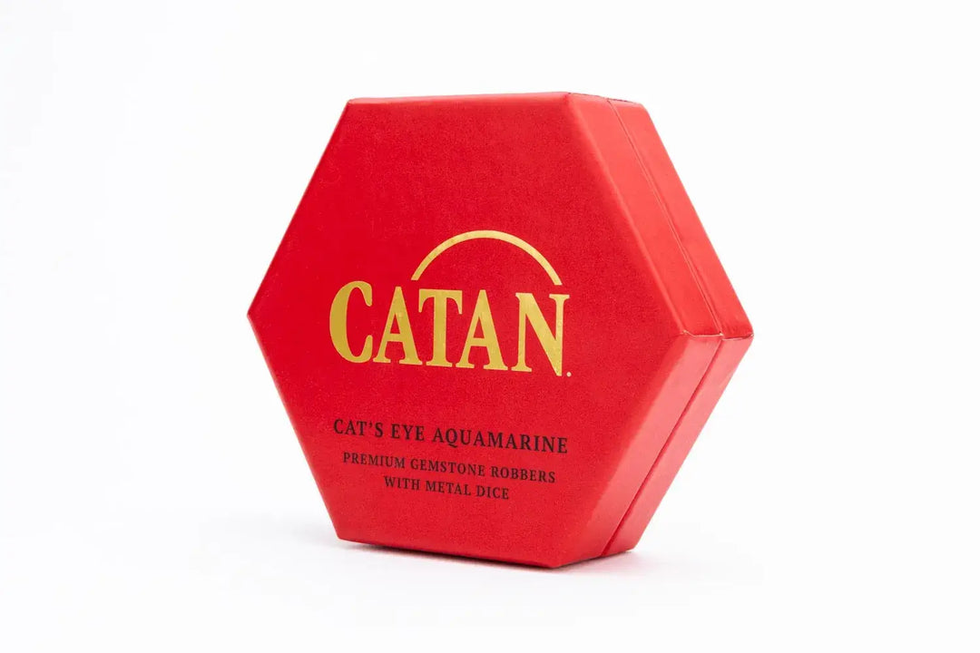 Catan: Premium Robber & Metal Dice Set - Cat’s Eye Aquamarine - FanRoll - Accessories