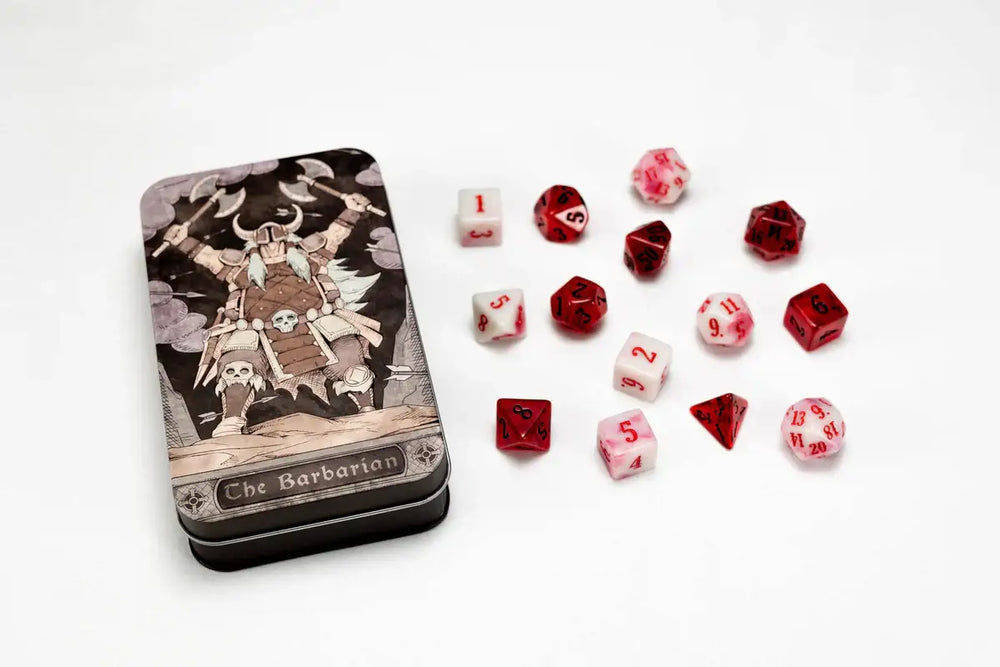 Class-Specific Dice Set: Barbarian (Pathfinder & 5E) - Beadle & Grimm - Accessories