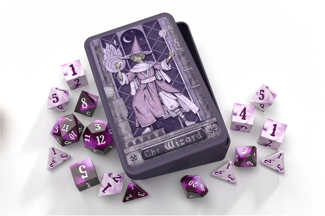 Class-Specific Dice Set: Wizard (Pathfinder & 5E) - Beadle & Grimm - Accessories