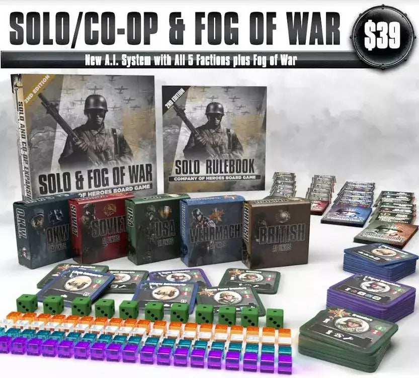 Company of Heroes: 2nd Edition - Solo & Fog of War (EN) - Bad Crow Games - Board Games