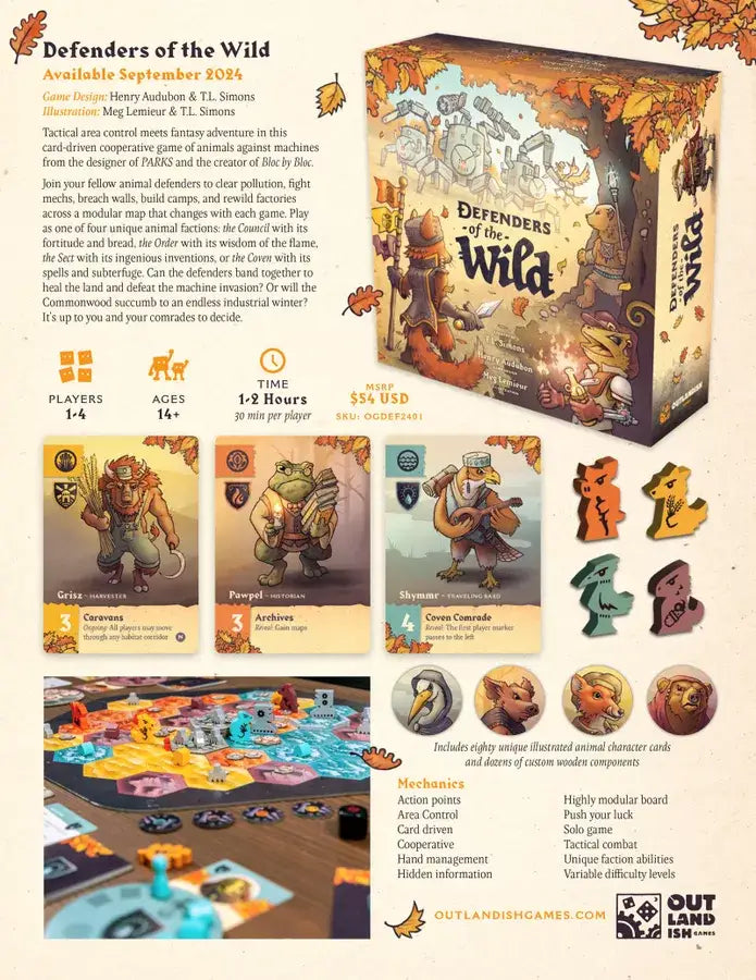 Defenders of the Wild (EN) - Outlandish Games - Board Games