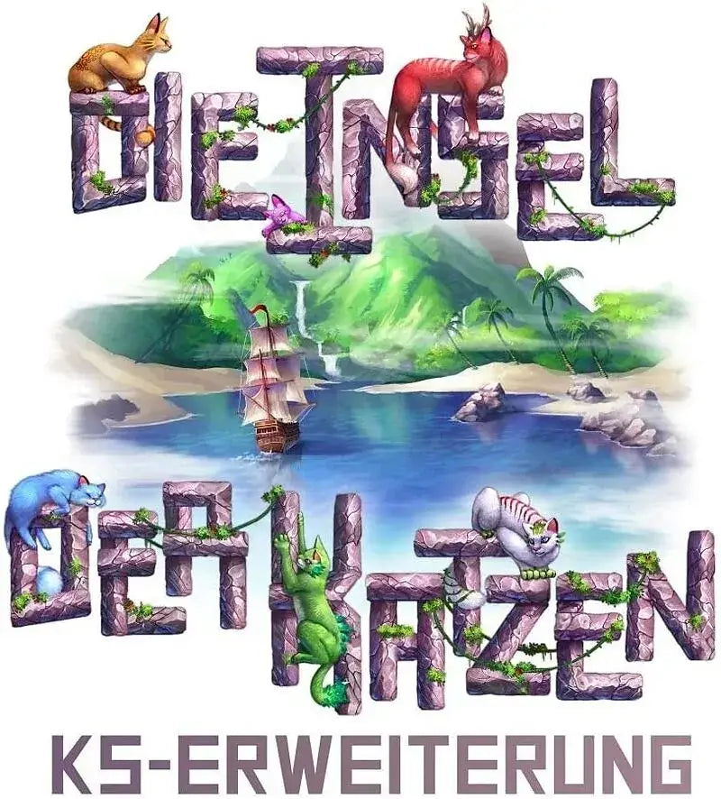 Die Insel der Katzen Basisspiel Kickstarter Pack und Nachzügler Erweiterung Bundle (DE) - Skellig Games - Board Games