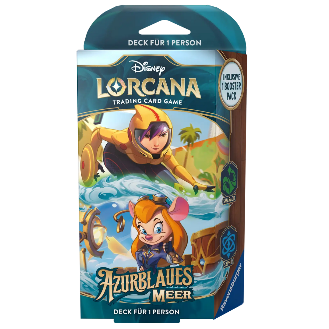 Disney Lorcana: Azurblaues Meer - Smaragd/Saphir - Starter Deck (DE) - Ravensburger - Card Games