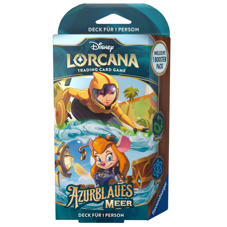 Disney Lorcana: Azurblaues Meer - Smaragd/Saphir - Starter Deck (DE) - Ravensburger - Card Games