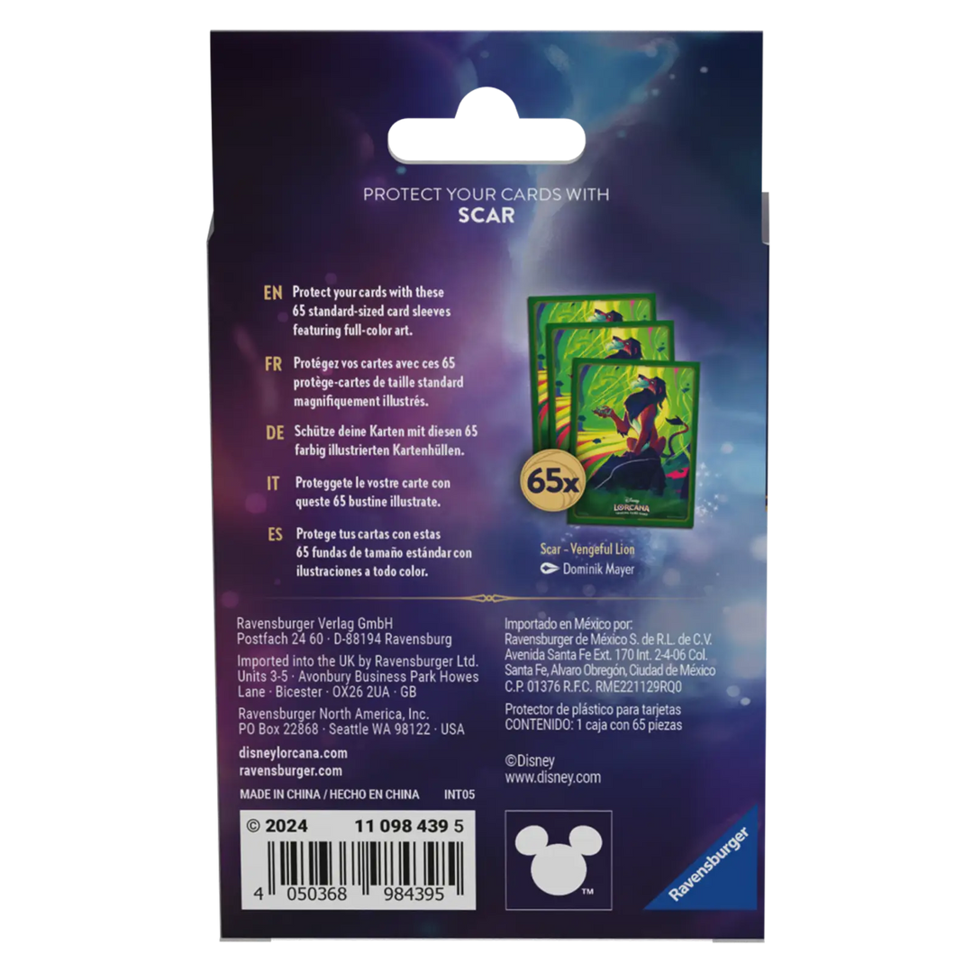 Disney Lorcana: Azurite Sea - Card Sleeves - Scar (65) - Ravensburger - Accessories