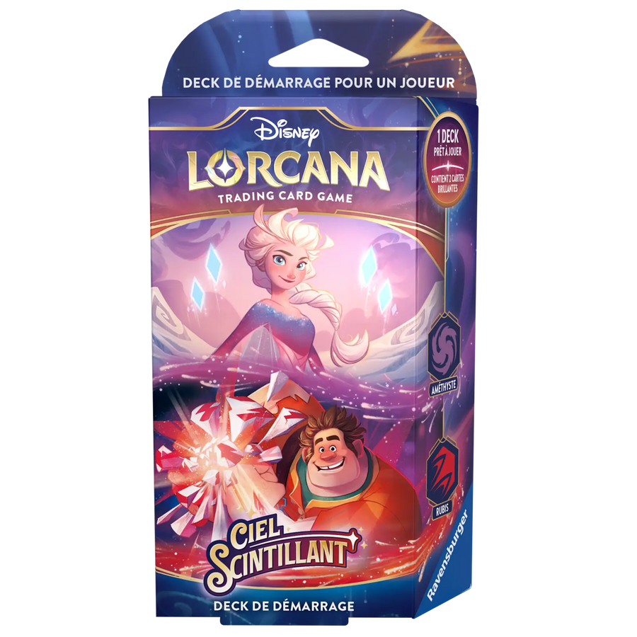 Disney Lorcana: Ciel Scintillant - Amethyste/Rubis - Starter Deck (FR) - Ravensburger - Card Games