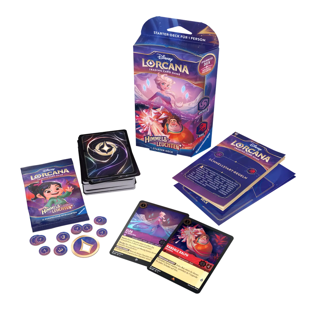 Disney Lorcana: Himmelsleuchten - Amethyst/Rubin - Starter Deck (DE) - Ravensburger - Card Games