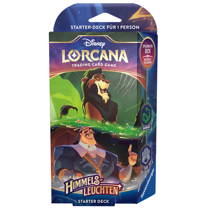 Disney Lorcana: Himmelsleuchten - Smaragd/Stahl - Starter Deck (DE) - Ravensburger - Card Games