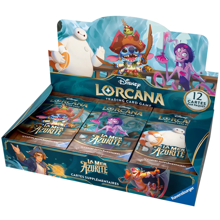 Disney Lorcana: La Mer Azurite - Booster Display (24 Booster) (FR) - Ravensburger - Card Games