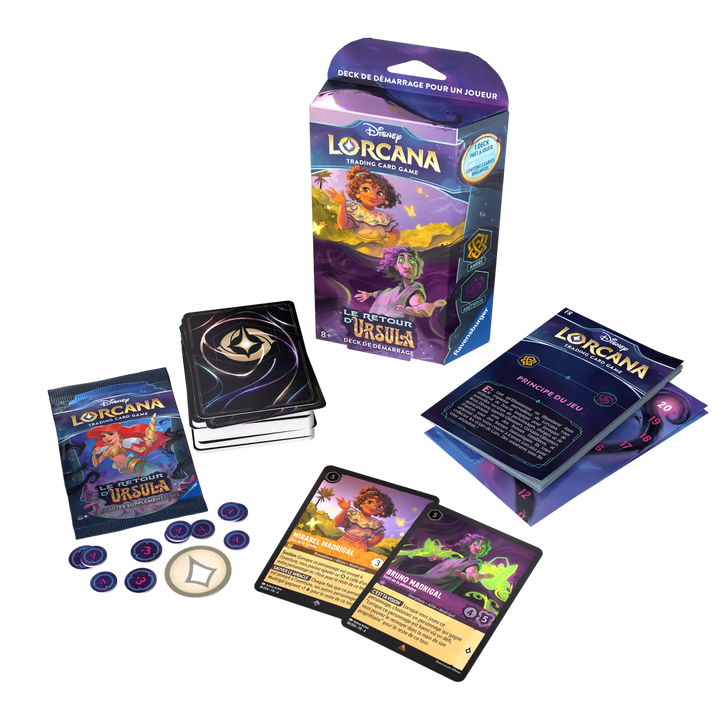 Disney Lorcana: Le Retour d’Ursula - Ambre/Améthyste - Starter Deck (FR) - Ravensburger - Card Games