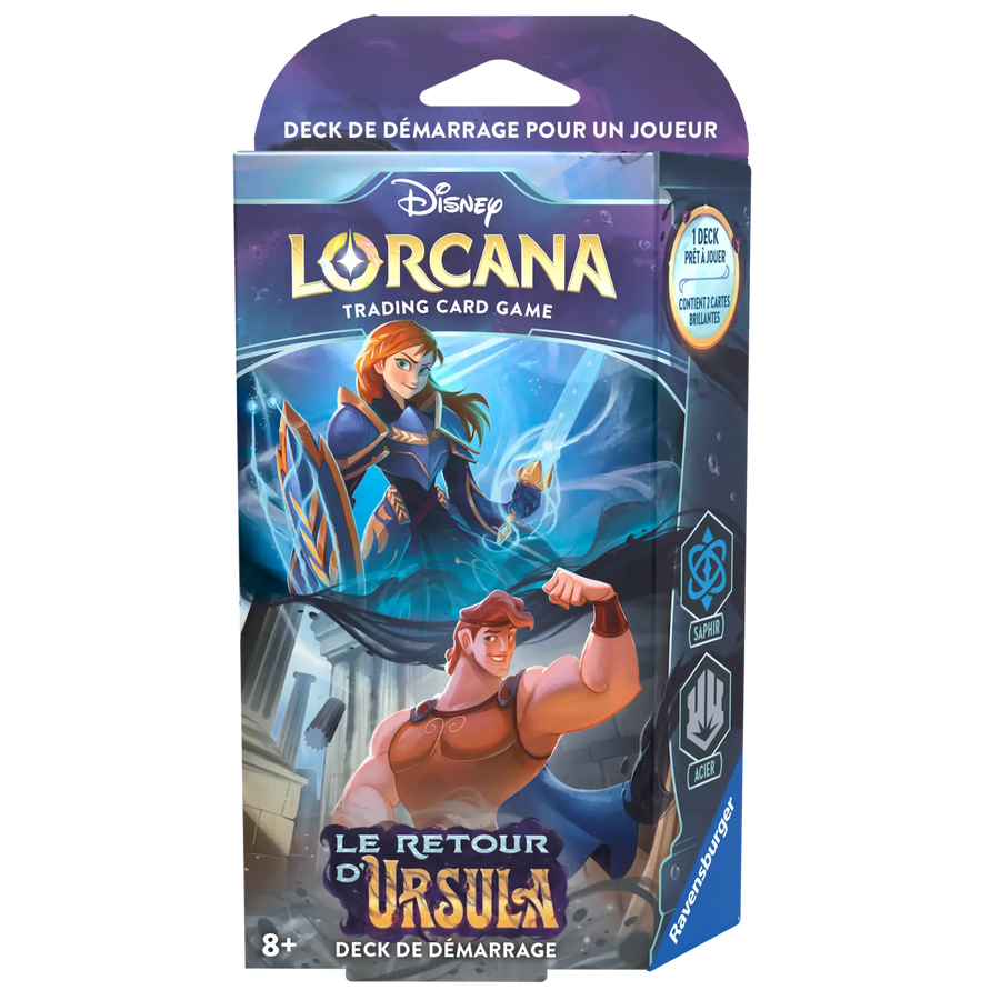 Disney Lorcana: Le Retour d’Ursula - Saphir/Acier - Starter Deck (FR) - Ravensburger - Card Games