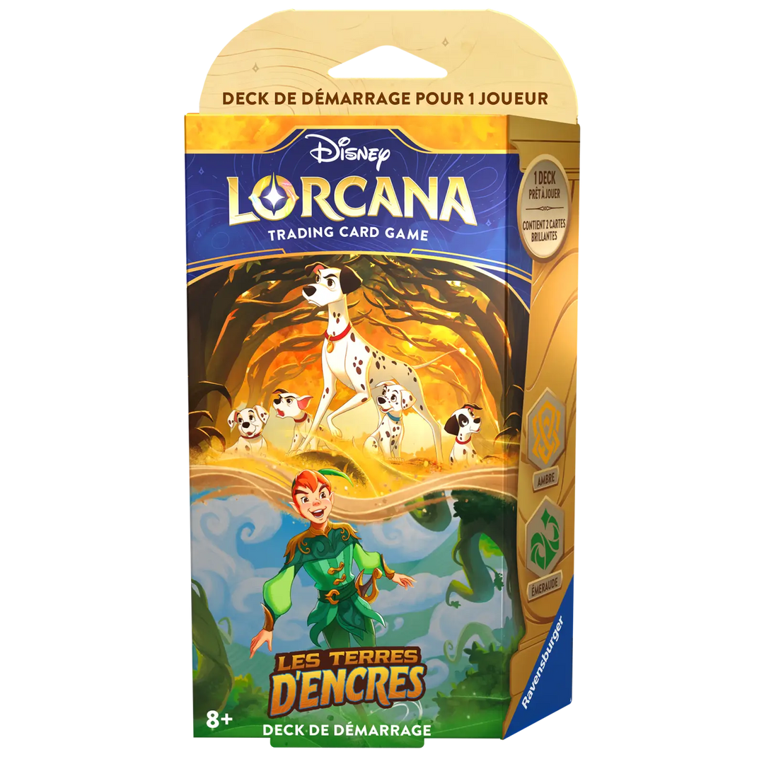 Disney Lorcana: Les Terres Dencres - Amber/Emerald - Starter Deck (FR) - Ravensburger - Card Games