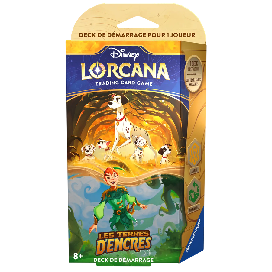 Disney Lorcana: Les Terres Dencres - Amber/Emerald - Starter Deck (FR) - Ravensburger - Card Games