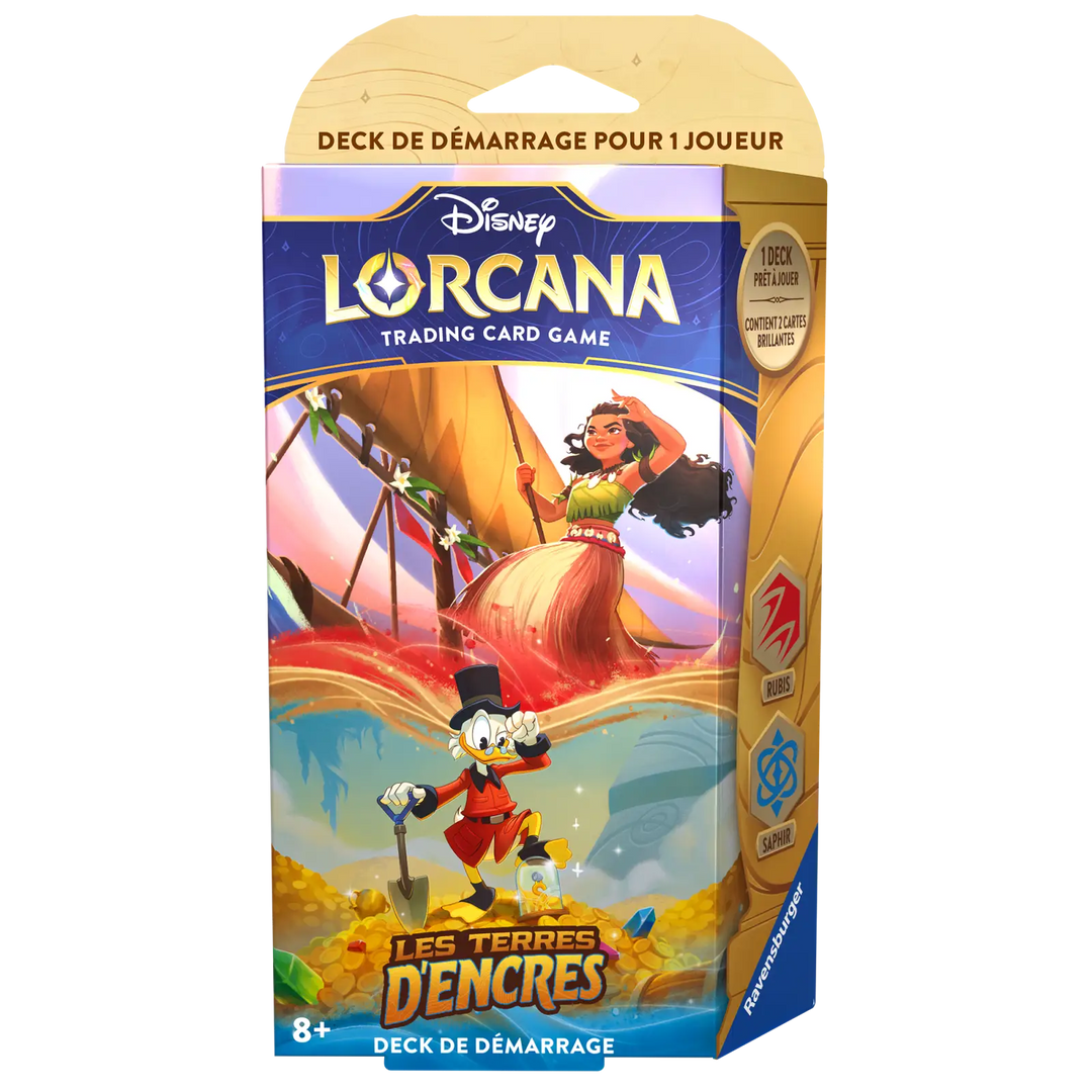 Disney Lorcana: Les Terres Dencres - Sapphire/Ruby - Starter Deck (FR) - Ravensburger - Card Games