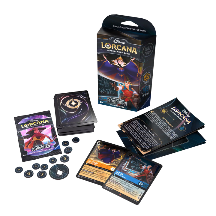 Disney Lorcana: Rise of the Floodborn - Queen Grimhilde/Gaston - Starter Deck (EN) - Ravensburger - Card Games