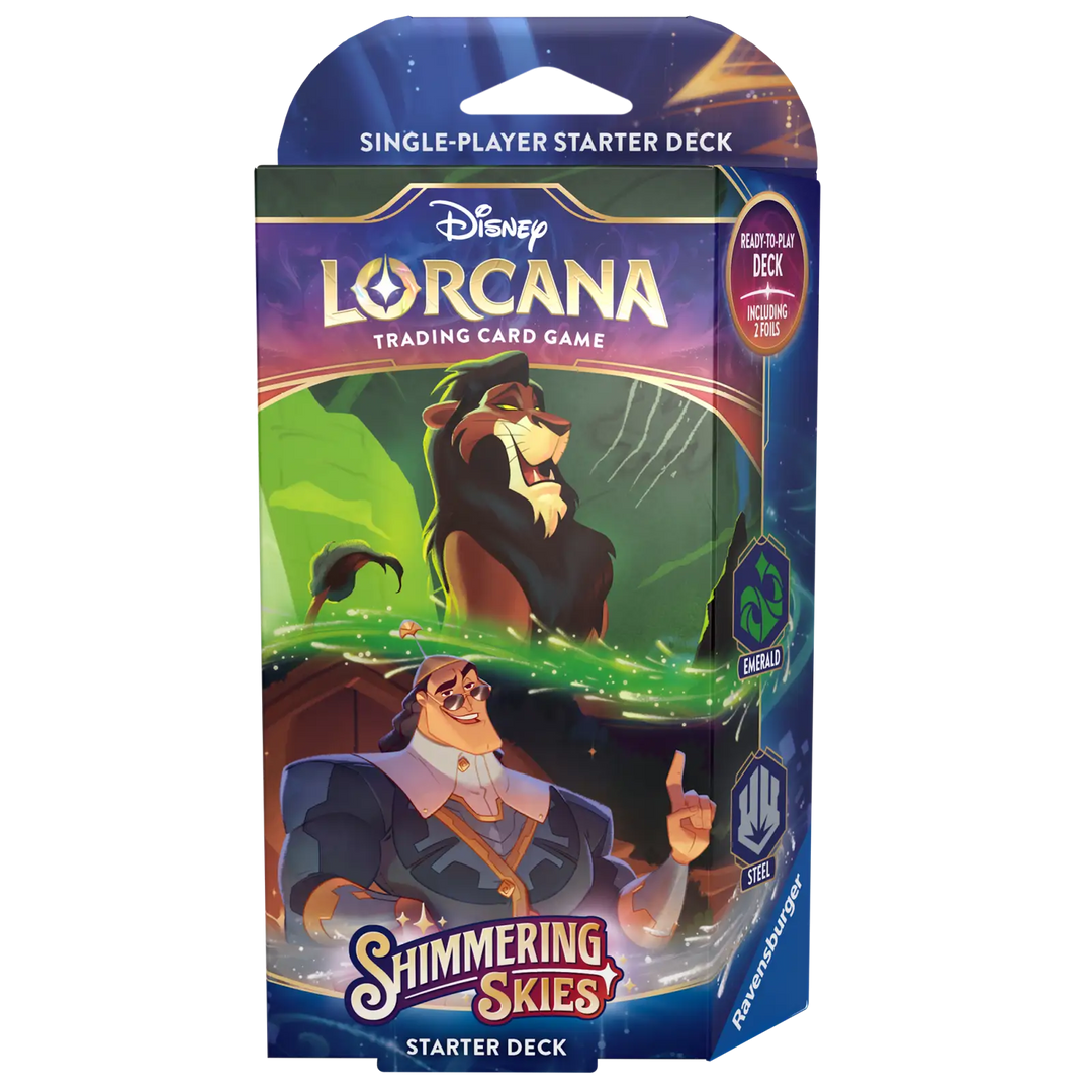 Disney Lorcana: Shimmering Skies - Emerald/Steel - Starter Deck (EN) - Ravensburger - Card Games