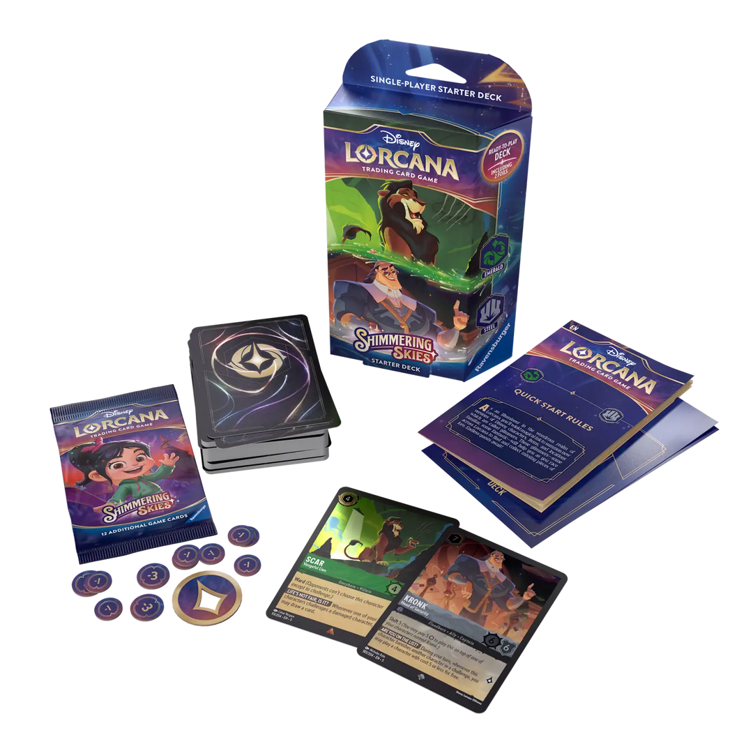 Disney Lorcana: Shimmering Skies - Emerald/Steel - Starter Deck (EN) - Ravensburger - Card Games