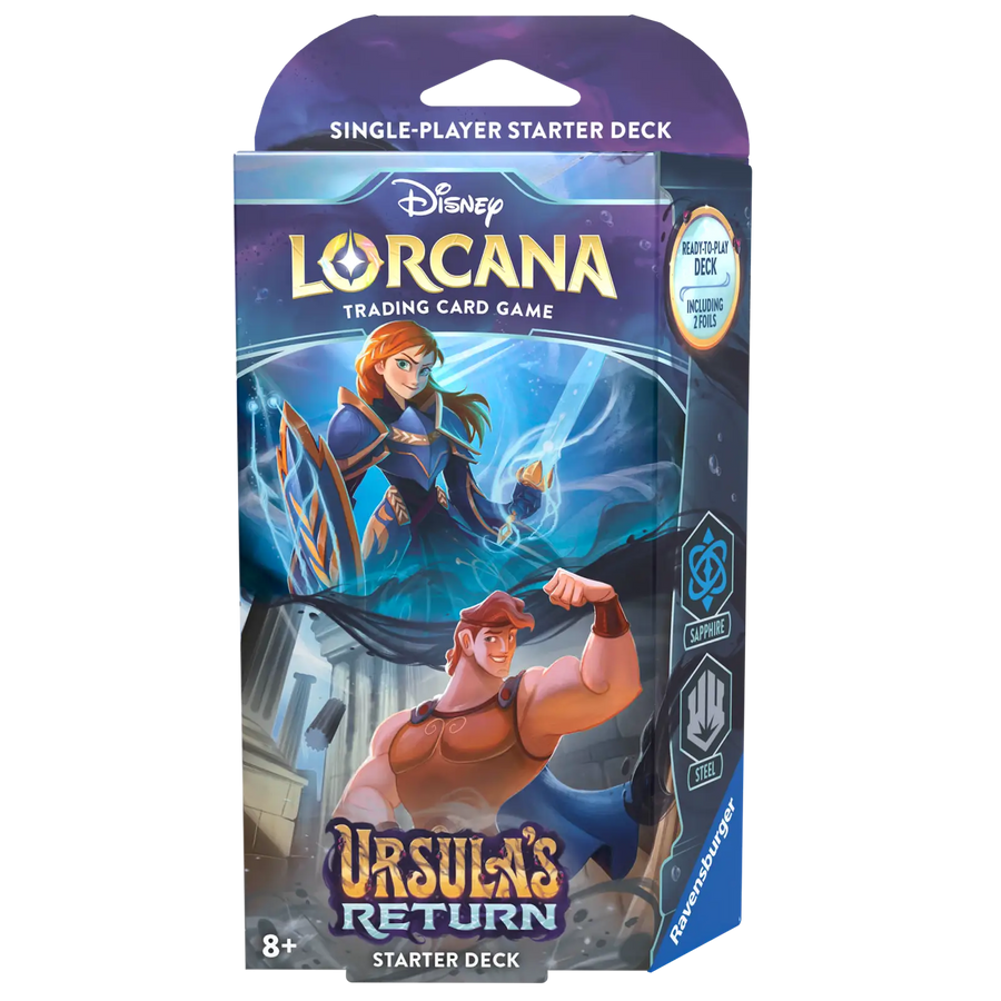 Disney Lorcana: Ursula’s Return - Sapphire/Steel - Starter Deck (EN) - Ravensburger - Card Games