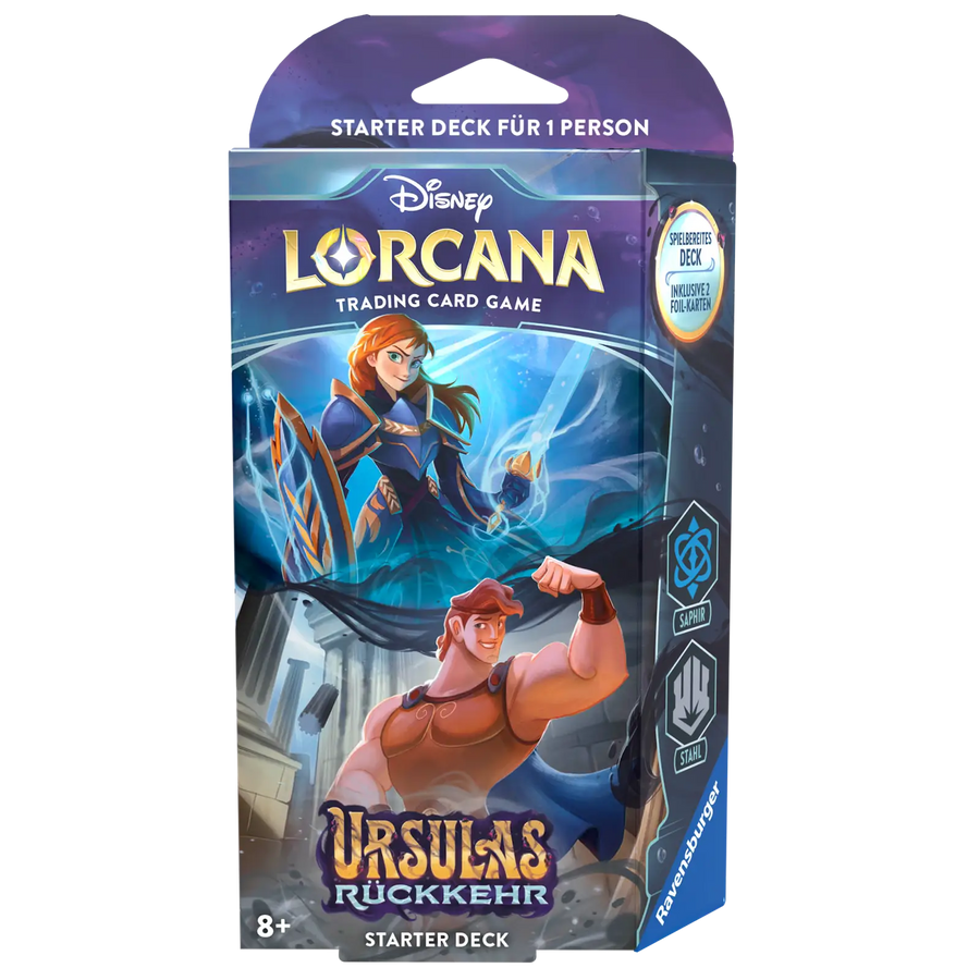 Disney Lorcana: Ursula’s Rückkehr - Saphir/Stahl - Starter Deck (DE) - Ravensburger - Card Games