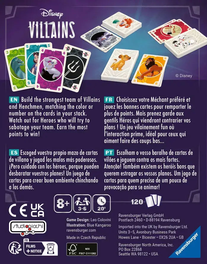 Disney Villains: The Card Game (EN) - Ravensburger - Board Games