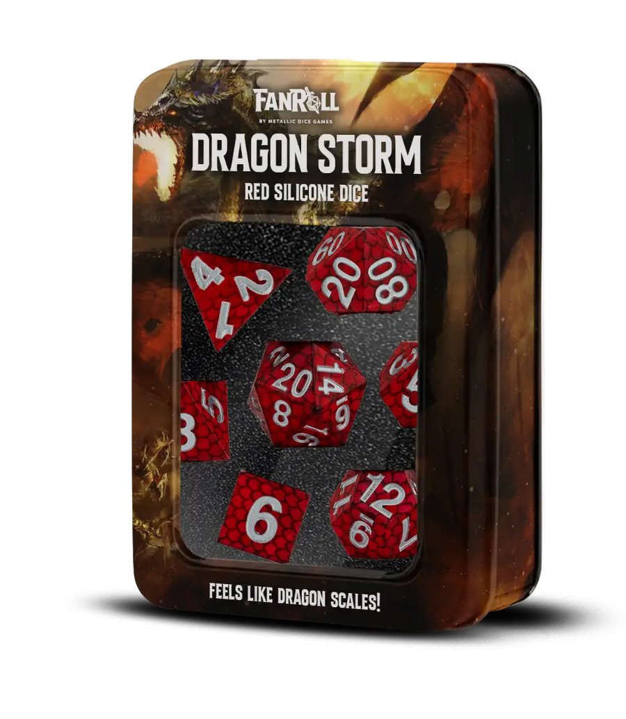 Dragon Storm Silicone Dice Set: Red Dragon Scales - FanRoll - Accessories