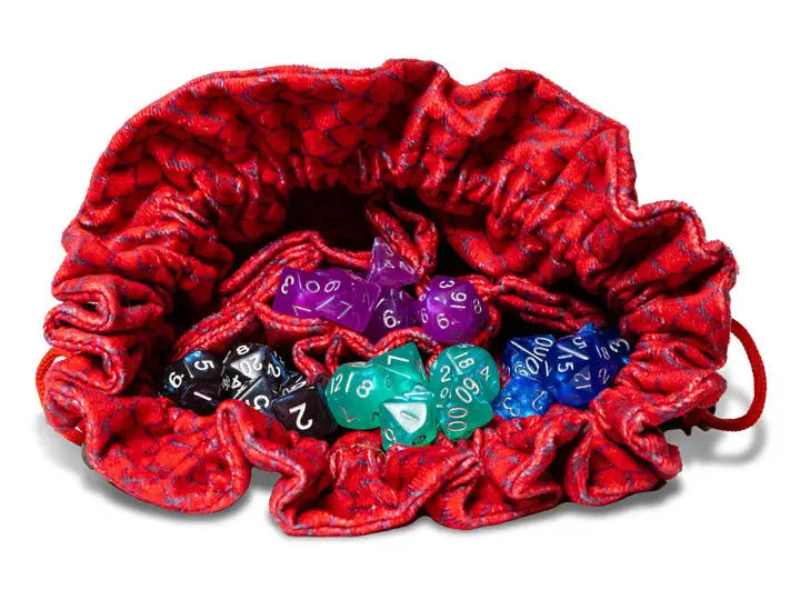 Dragon Storm Velvet Compartment Dice Bag: Red Dragon - FanRoll - Accessories