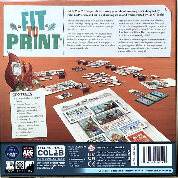 Fit to Print (EN) - Flatout Games - Board Games