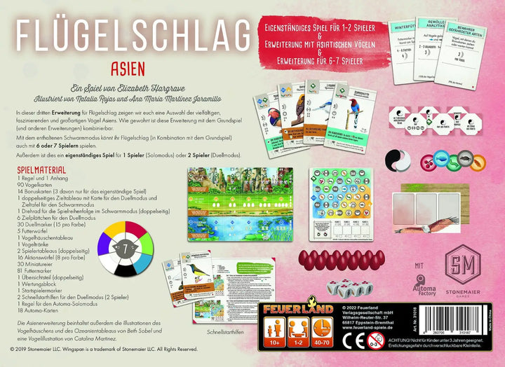 Flügelschlag: Asien (DE) - Feuerland Spiele - Board Games