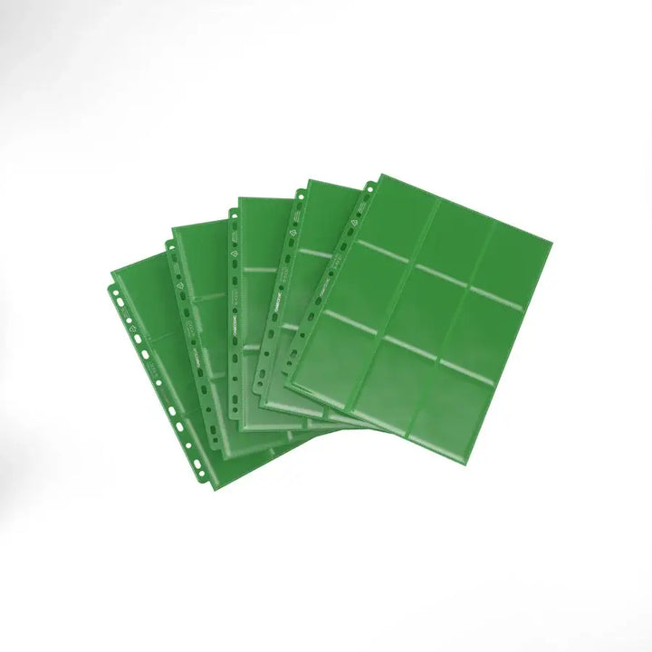 Gamegenic - 18-Pocket Pages - Side-Loading - Singles - Green - Gamegenic - Accessories