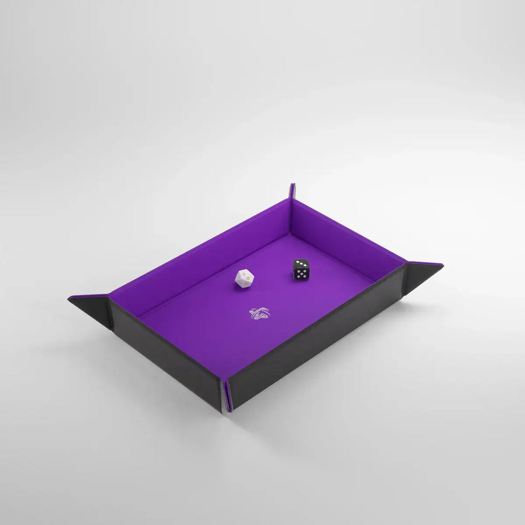 Gamegenic - Magnetic Dice Tray - Rectangular - Black/Purple - Gamegenic - Accessories