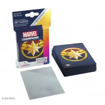 Gamegenic - Marvel Champions Art Sleeves - Captain Marvel (50 + 1) - Gamegenic - Accessories