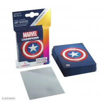 Gamegenic - Marvel Champions Art Sleeves - Captain America (50 + 1) - Gamegenic - Accessories