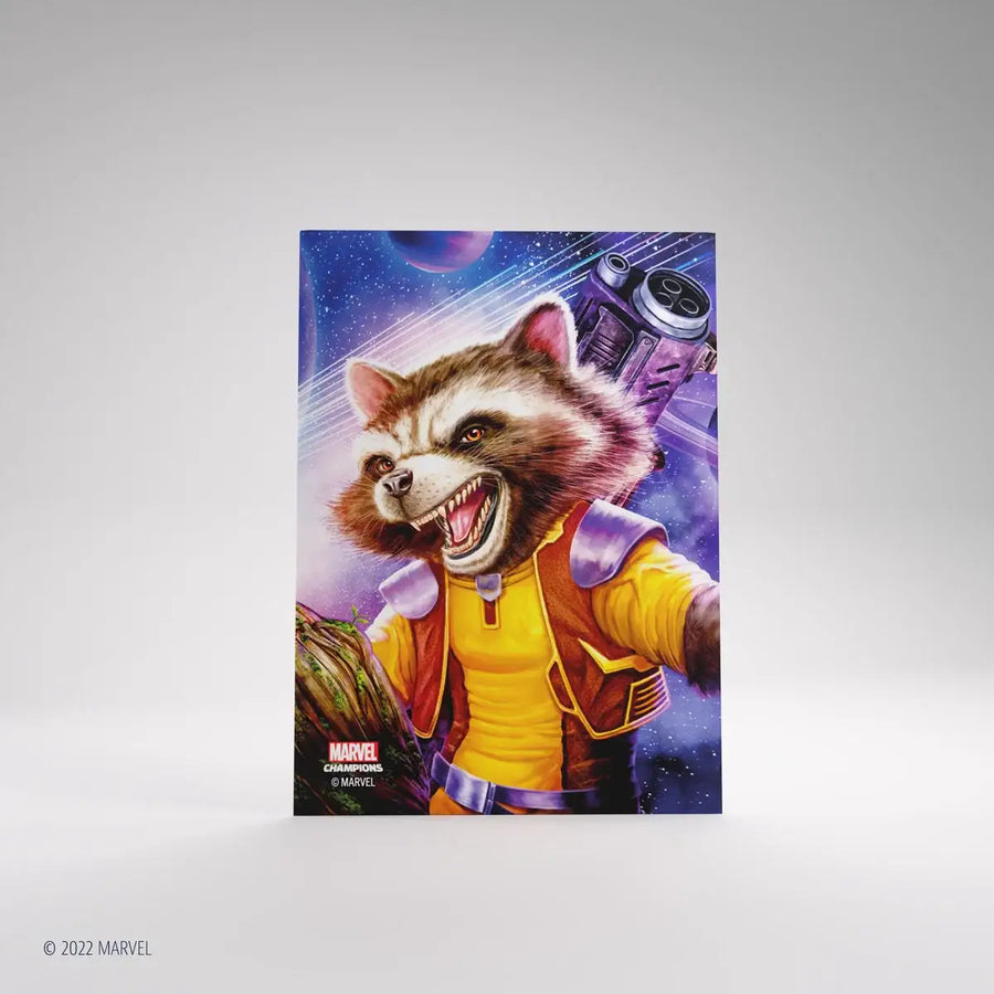 Gamegenic - Marvel Champions FINE ART Sleeves - Rocket Raccoon (50 + 1) - Gamegenic - Accessories