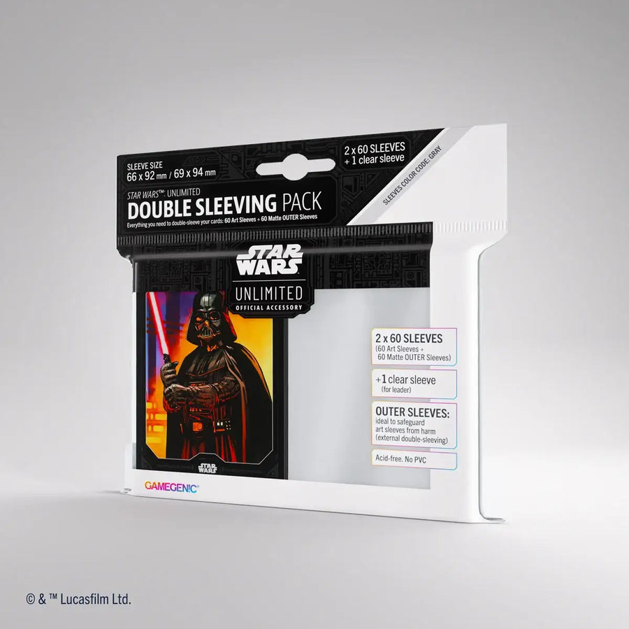 Gamegenic - Star Wars: Unlimited - Double Sleeving Pack - Darth Vader - Gamegenic - Accessories